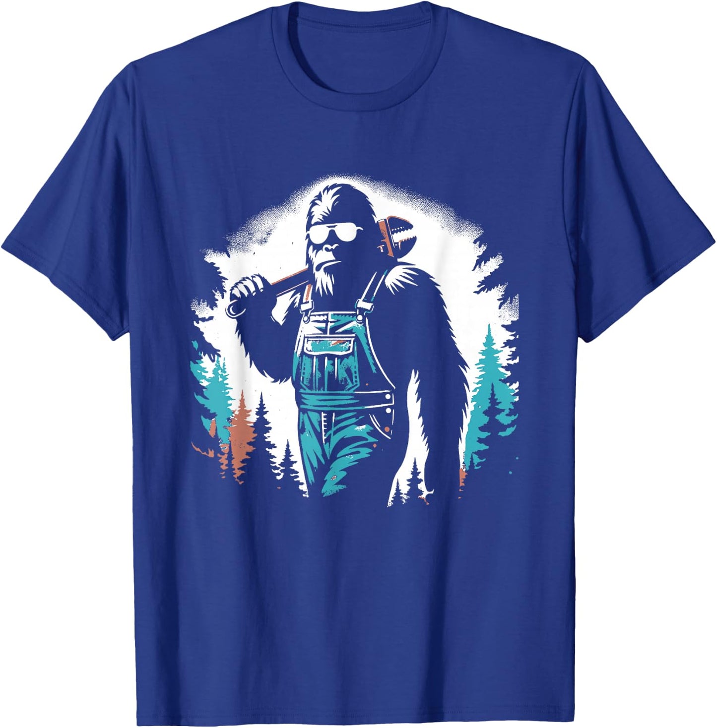 Bigfoot Plumber - Funny Plumber Bigfoot Sasquatch Lover T-Shirt - T-Shirt | Royal