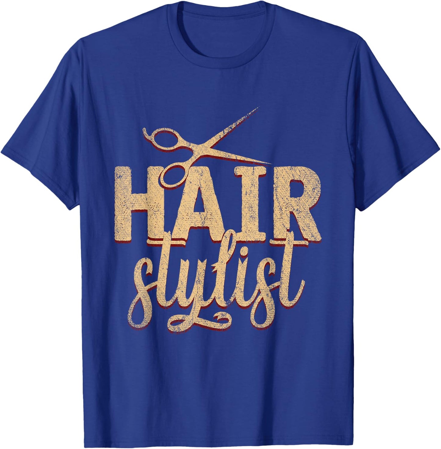 Hairdresser Salon Scissors Barber Gift Profession Hair Stylist T-Shirt - T-Shirt | Royal