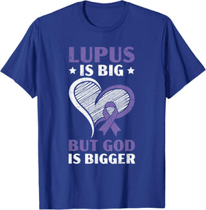 Lupus Awareness Purple Ribbon SLE Autoimmune Disease T-Shirt - T-Shirt | Royal