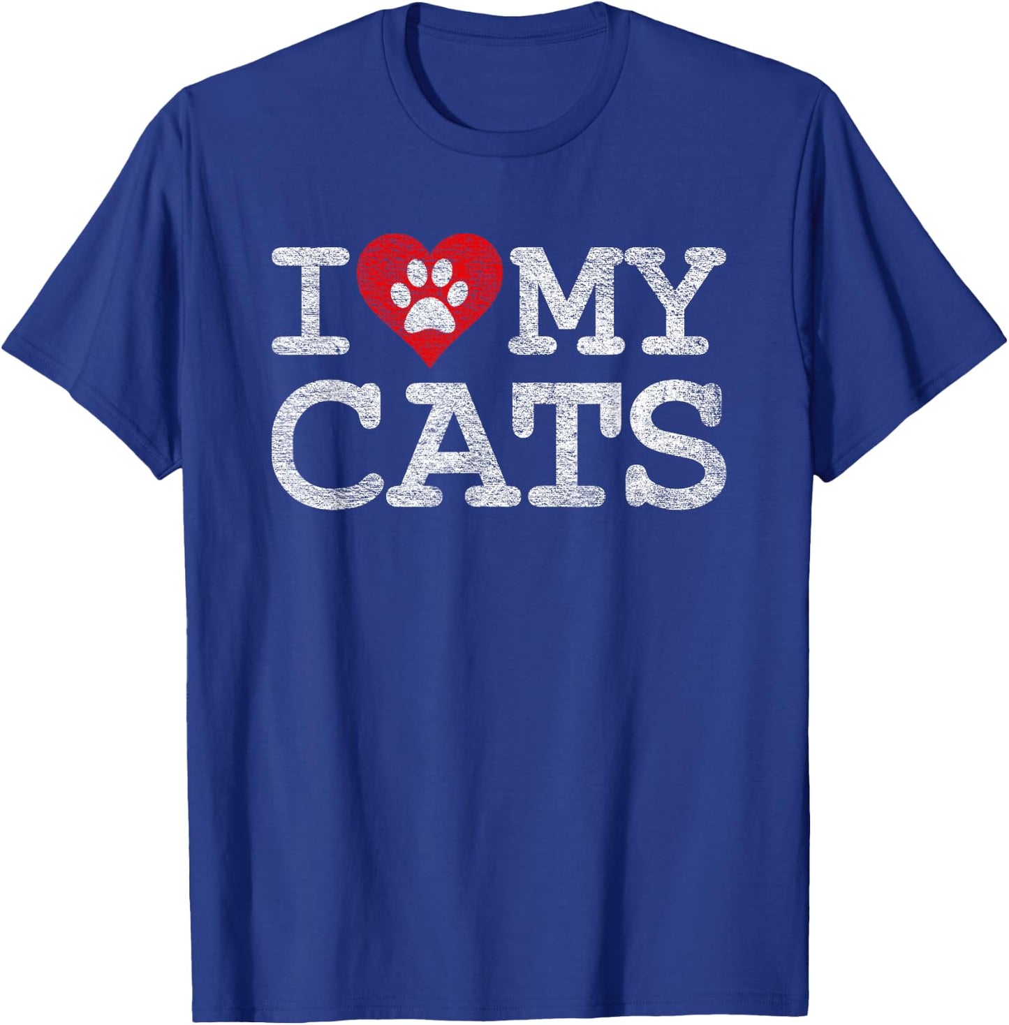 I Love My Cats I Heart My Cats T-Shirt - T-Shirt | Royal