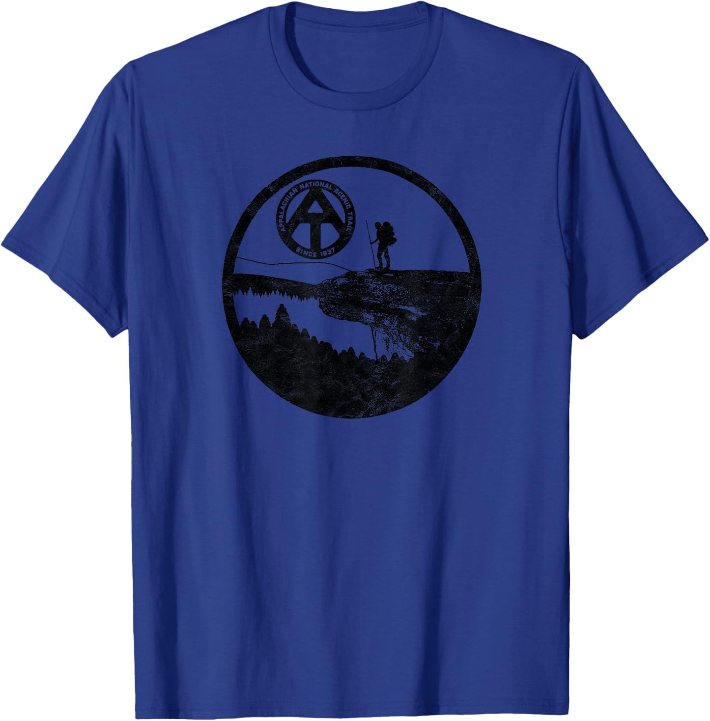 Mountain Life Appalachian Trail Shirts - Men's Grey Graphic , Small, Short Sleeve, Classic Fit, Polyester, Hiking, Camping T-Shirt - T-Shirt | Royal