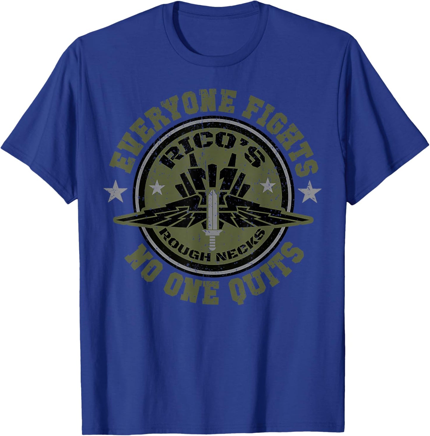 Vintage Mobile Infantry Ricos Roughnecks T-Shirt - T-Shirt | Royal