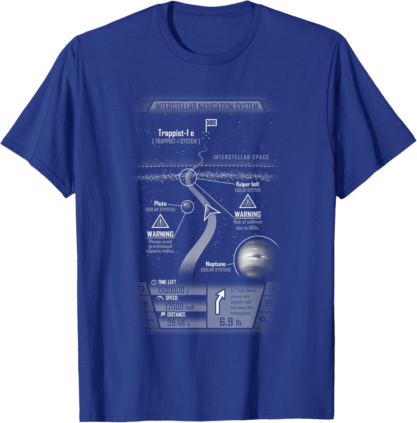 Interstellar Journey to Trappist T-Shirt - T-Shirt | Royal