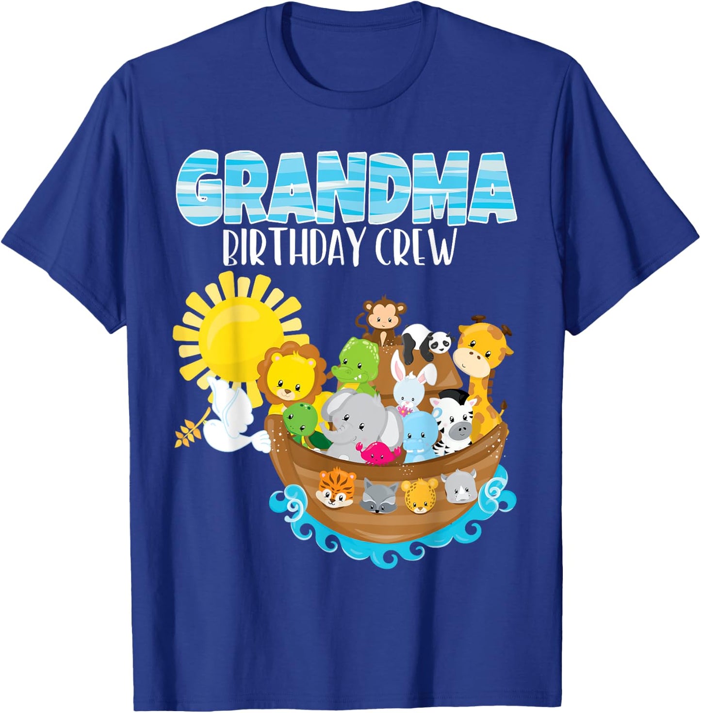 Noah's Ark Birthday Party Grandma Birthday Crew Toddler Bday T-Shirt - T-Shirt | Royal