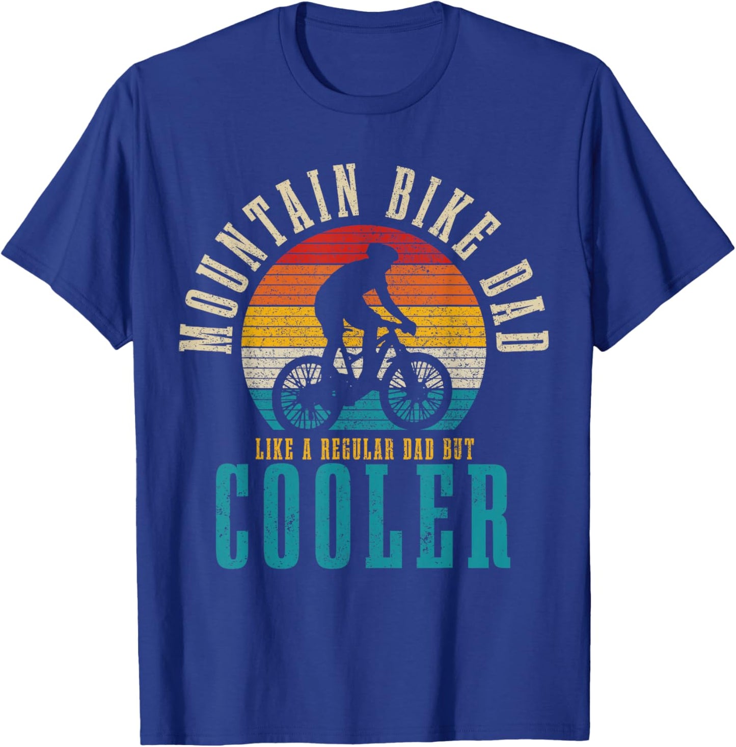 Mountain Bike Dad Funny Vintage MTB Downhill Bike T-Shirt - T-Shirt | Royal
