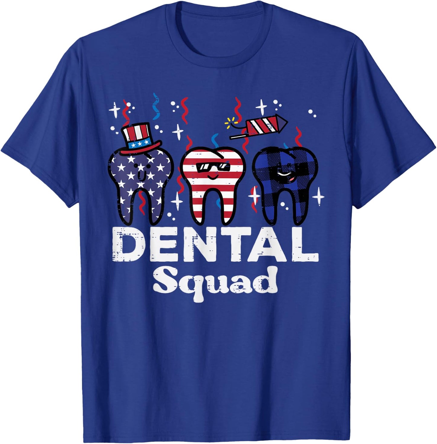 4th Of July Dental Squad Funny Patriotic Teeth Dentist Women T-Shirt - T-Shirt | Royal