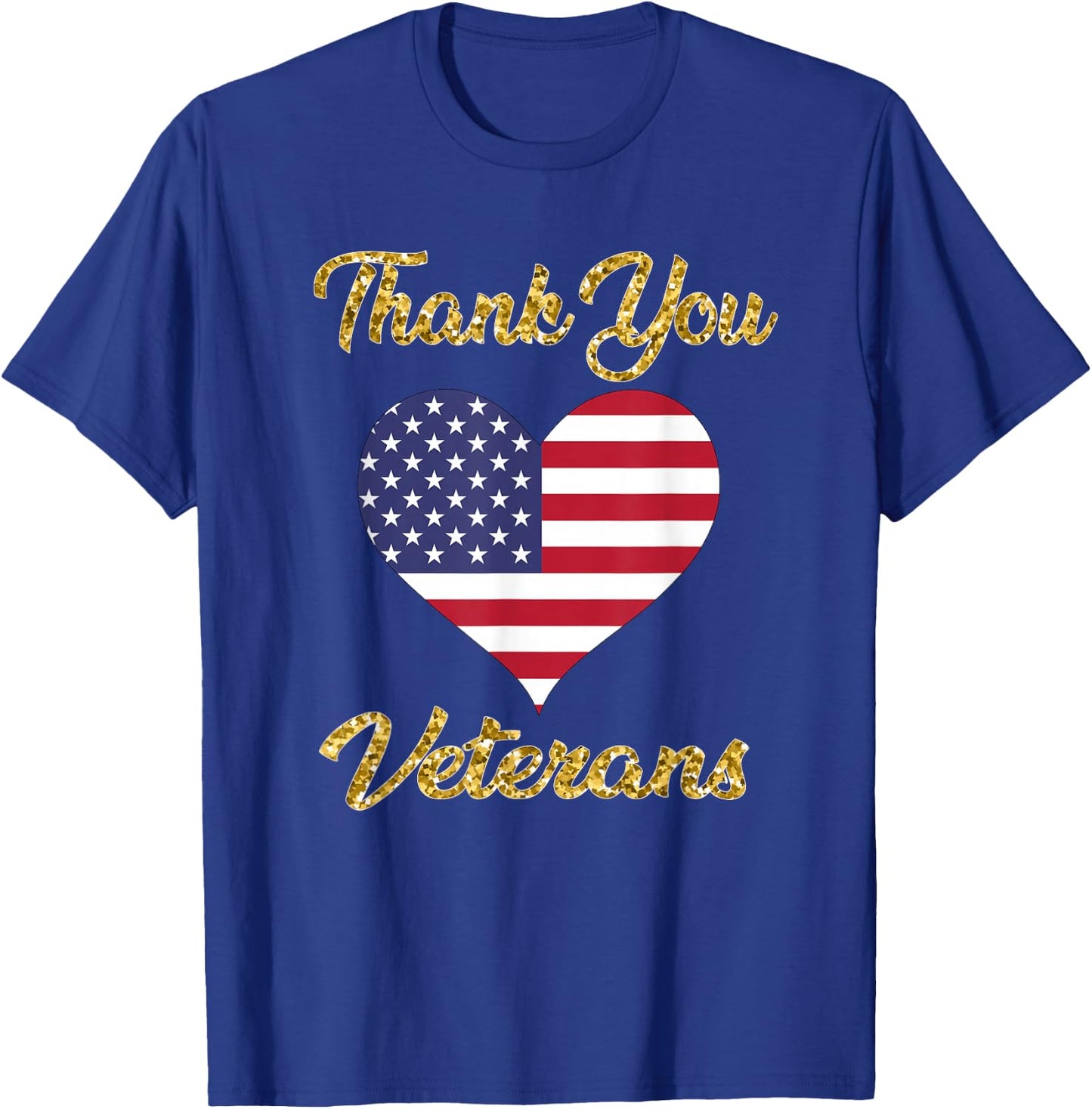 Veterans Day with American Flag Dad Women Kids T-Shirt - T-Shirt | Royal