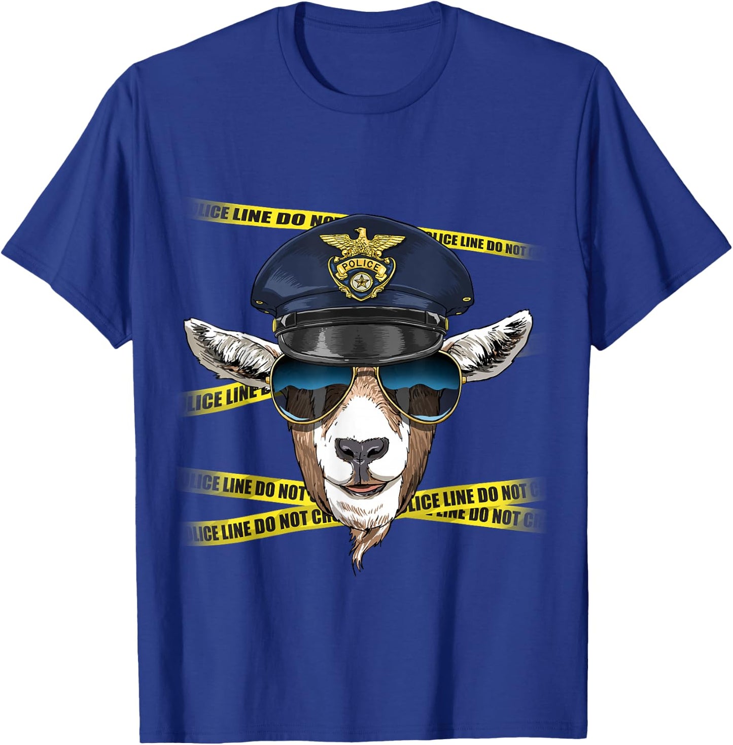 Goat Police Farmer Goat Farm Animal Lover T-Shirt - T-Shirt | Royal