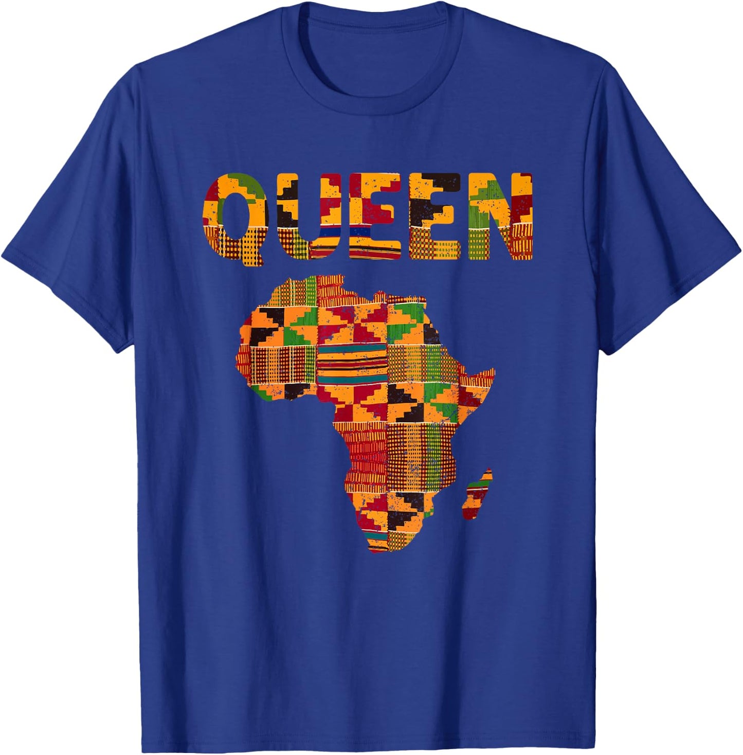 Cool African Queen Art Kente Cloth Africa Ghana Kids Women T-Shirt - T-Shirt | Royal