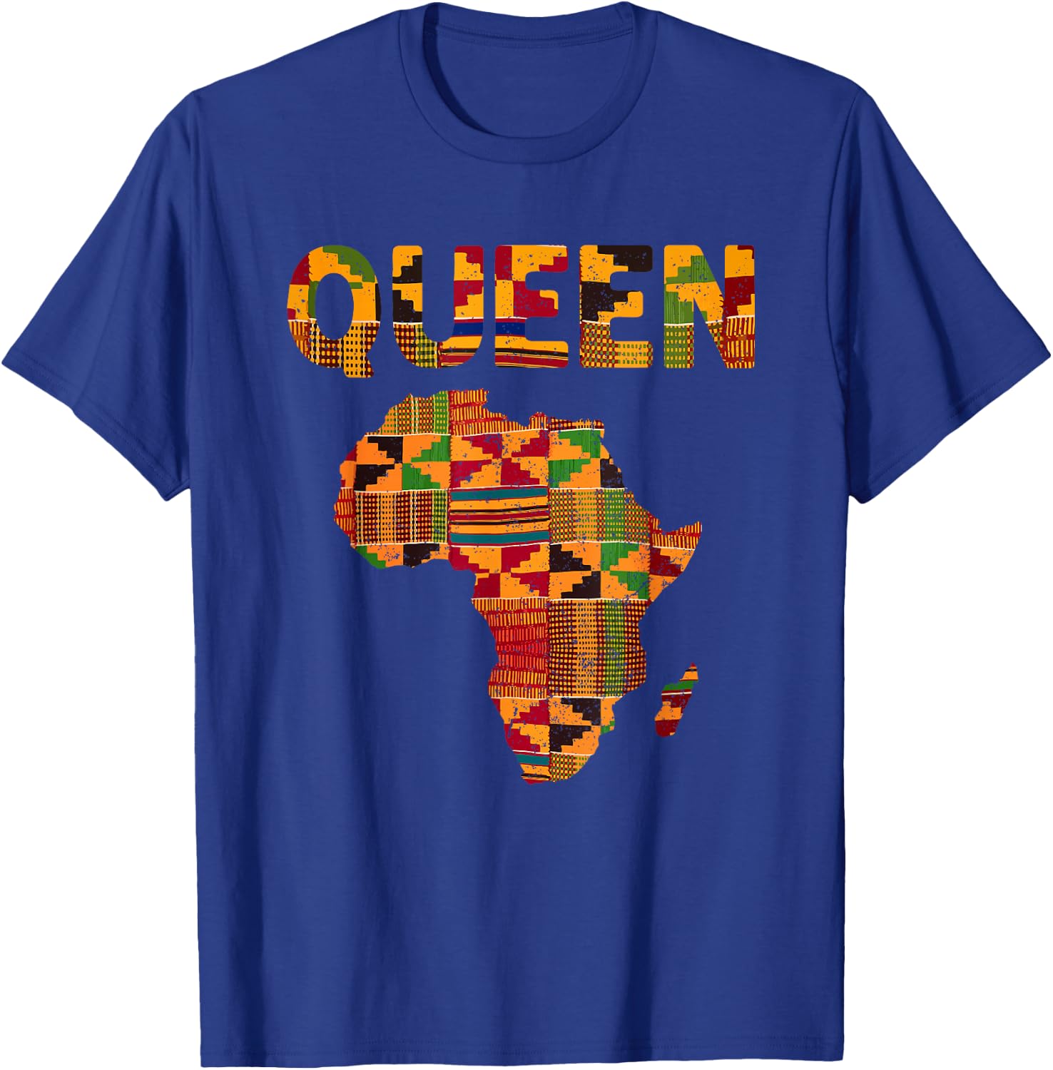 Cool African Queen Art Kente Cloth Africa Ghana Kids Women T-Shirt - T-Shirt | Royal