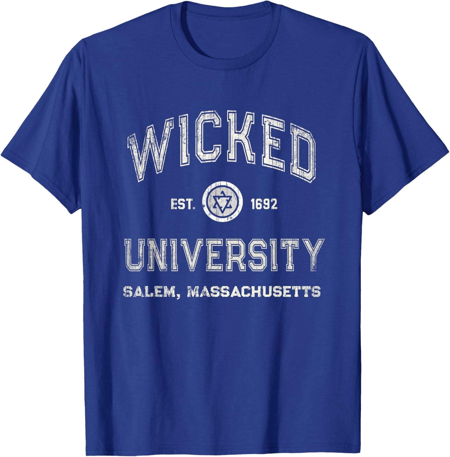 Funny Witches UNIVERSITY Salem Massachusetts Witch Wicca Gag T-Shirt - T-Shirt | Royal