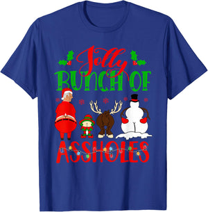 Jolly Bunch of Assholes Merry Christmas 2021 Toilet Paper T-Shirt - T-Shirt | Royal