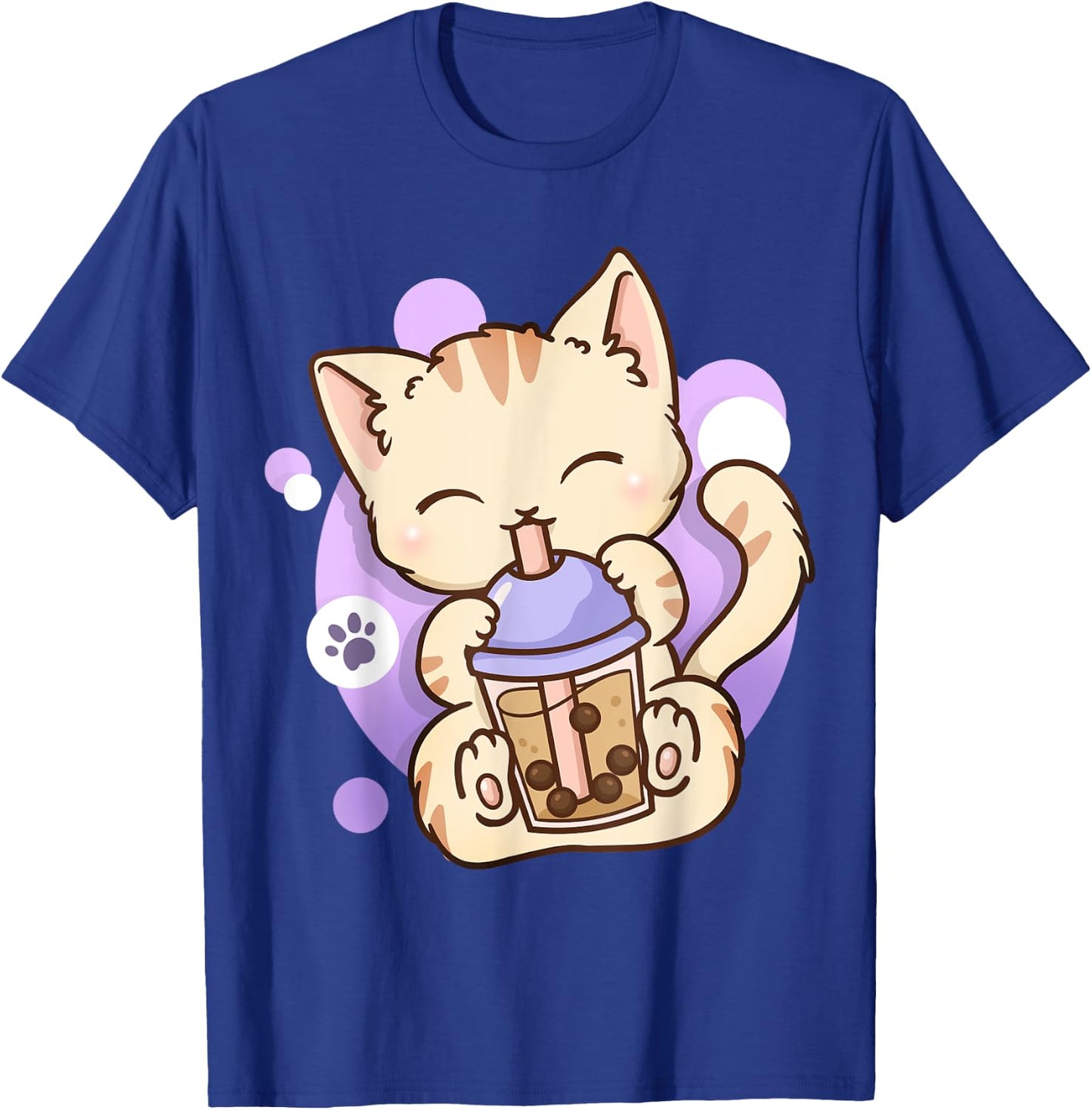 Cat Boba Tea Bubble Tea Anime Kawaii Neko T-Shirt - T-Shirt | Royal