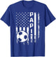 Soccer Papi American Flag Vintage Christmas Xmas T-Shirt - T-Shirt | Royal