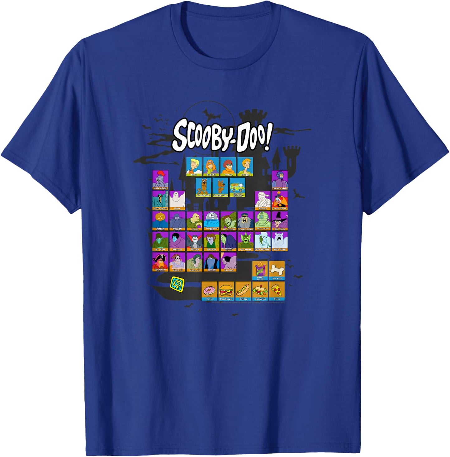 Scooby-Doo Periodic Table of Ghouls T-Shirt - T-Shirt | Royal