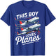 Plane Airplane Pilot Kids Boys Toddler Model Plane Lover T-Shirt - T-Shirt | Royal