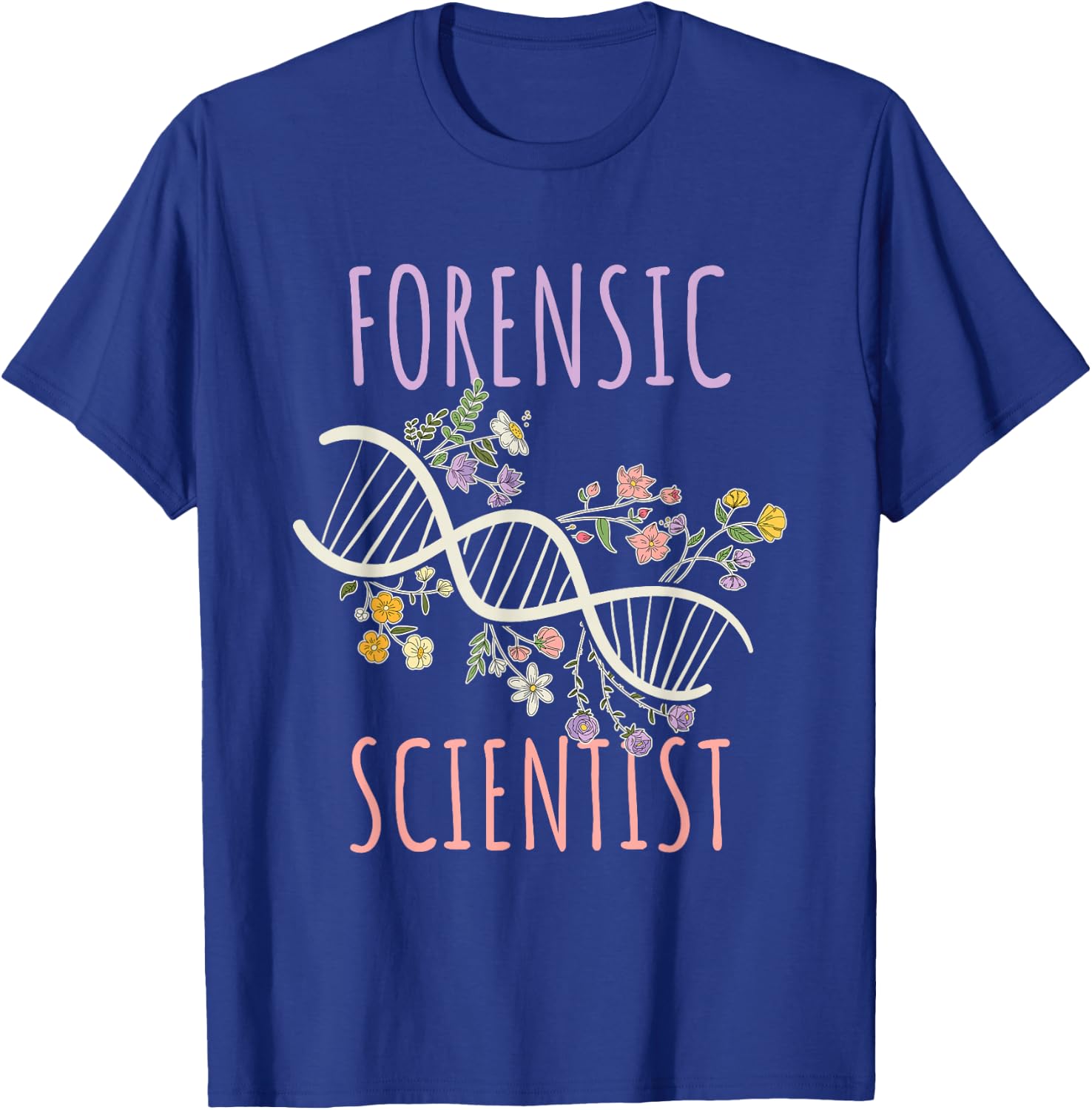 DNA Chain Forensic Scientist T-Shirt - T-Shirt | Royal