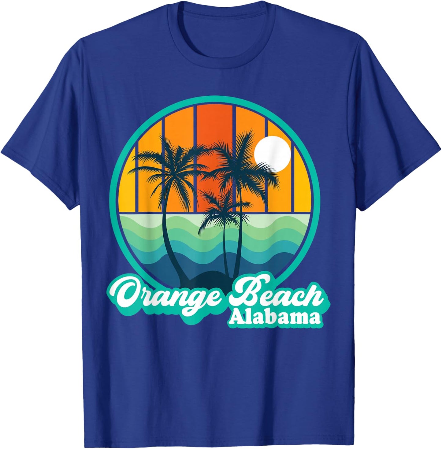 Vintage Orange Beach Alabama Summer Vacation Beach Souvenirs T-Shirt - T-Shirt | Royal