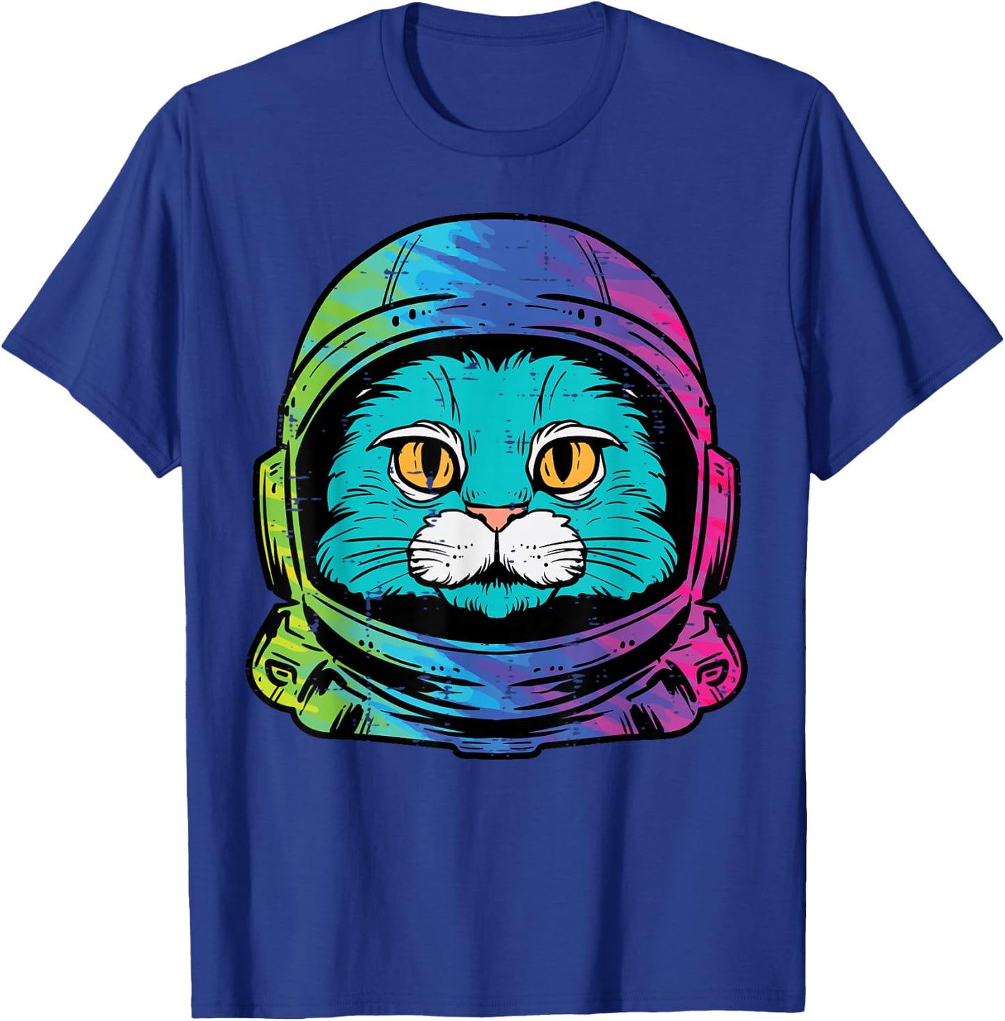 Cat Astronaut Cool Space Kitty Universe Men Boys Kids Women T-Shirt - T-Shirt | Royal