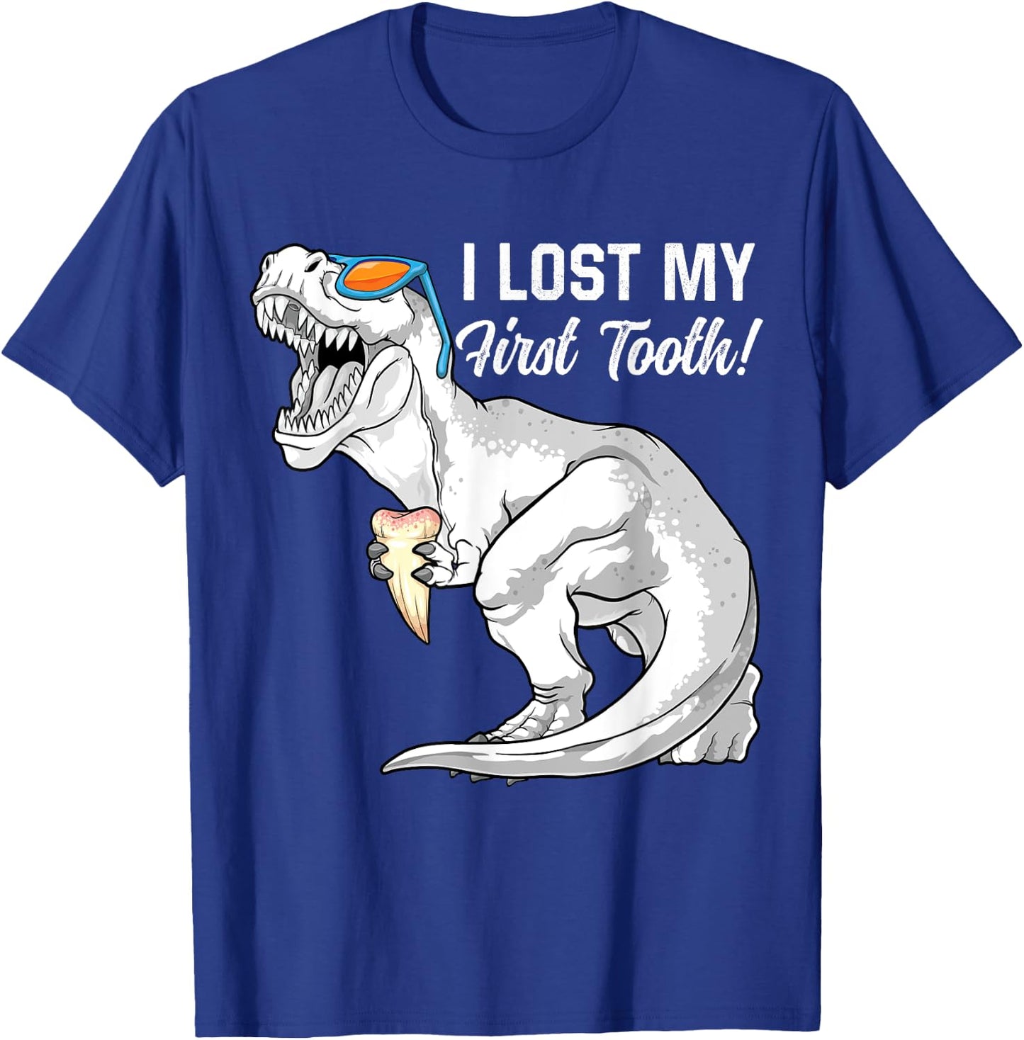 I Lost My First Tooth Dinosaur Baby Teeth Out Fairy T Rex T-Shirt - T-Shirt | Royal