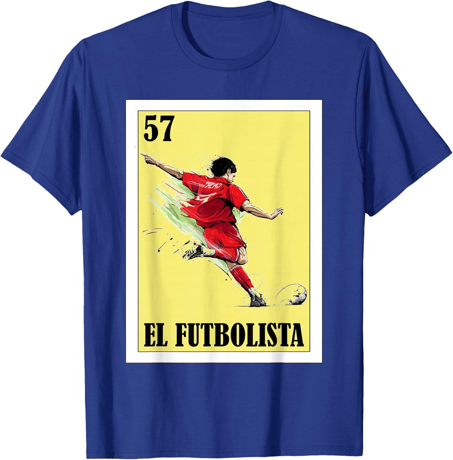 Funny Mexican Soccer Design - El Futbolista T-Shirt - T-Shirt | Royal