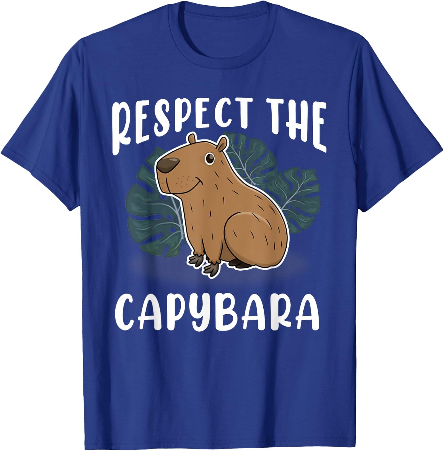 Vintage Retro Style Animal Respect The Capybara T-Shirt - T-Shirt | Royal