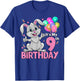 It's My 9th Birthday Rabbit 9th Birthday 9 Years Old Girl T-Shirt - T-Shirt | Royal