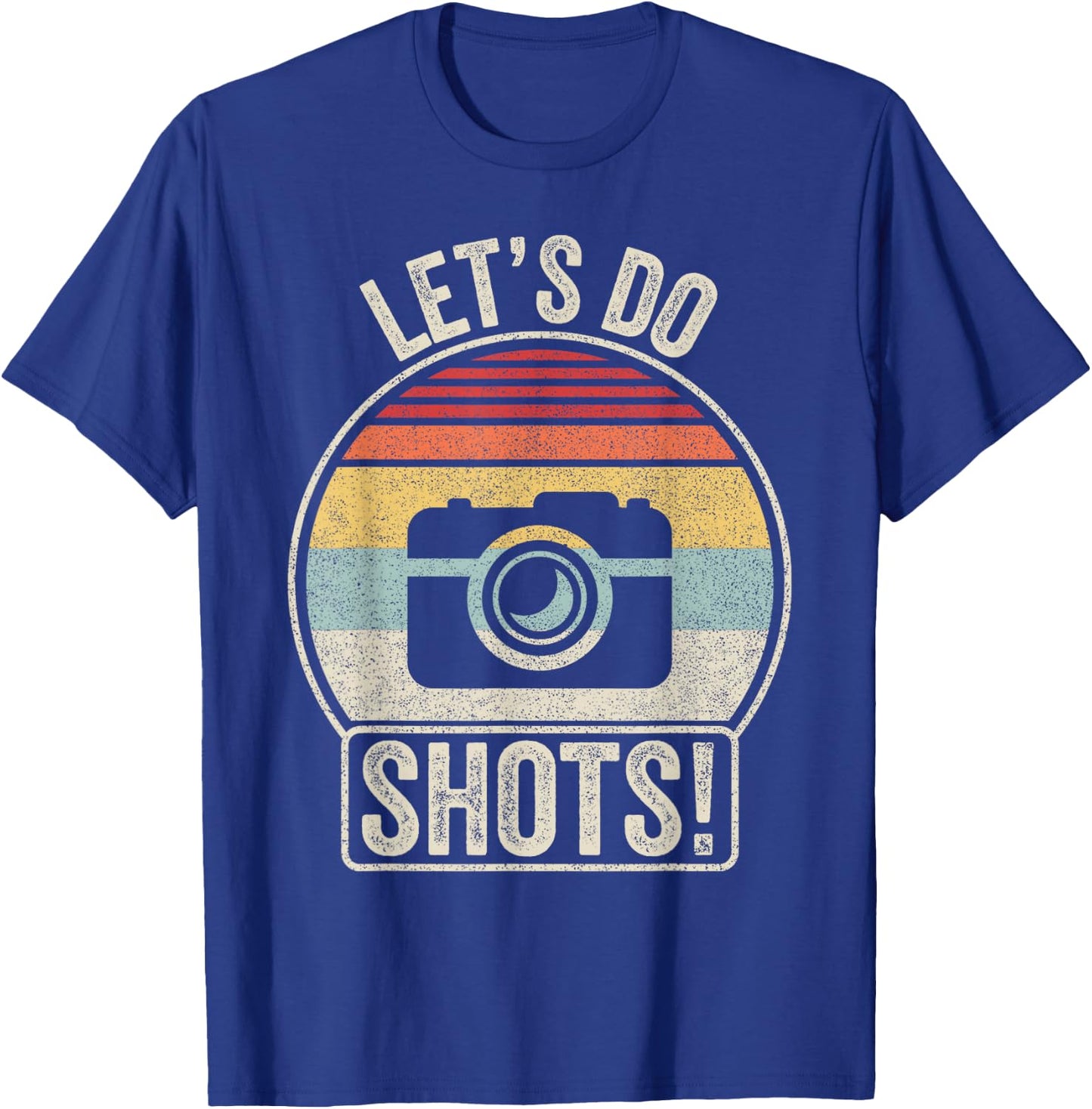 Vintage Retro Let's Do Shots Funny Camera Photographer T-Shirt - T-Shirt | Royal