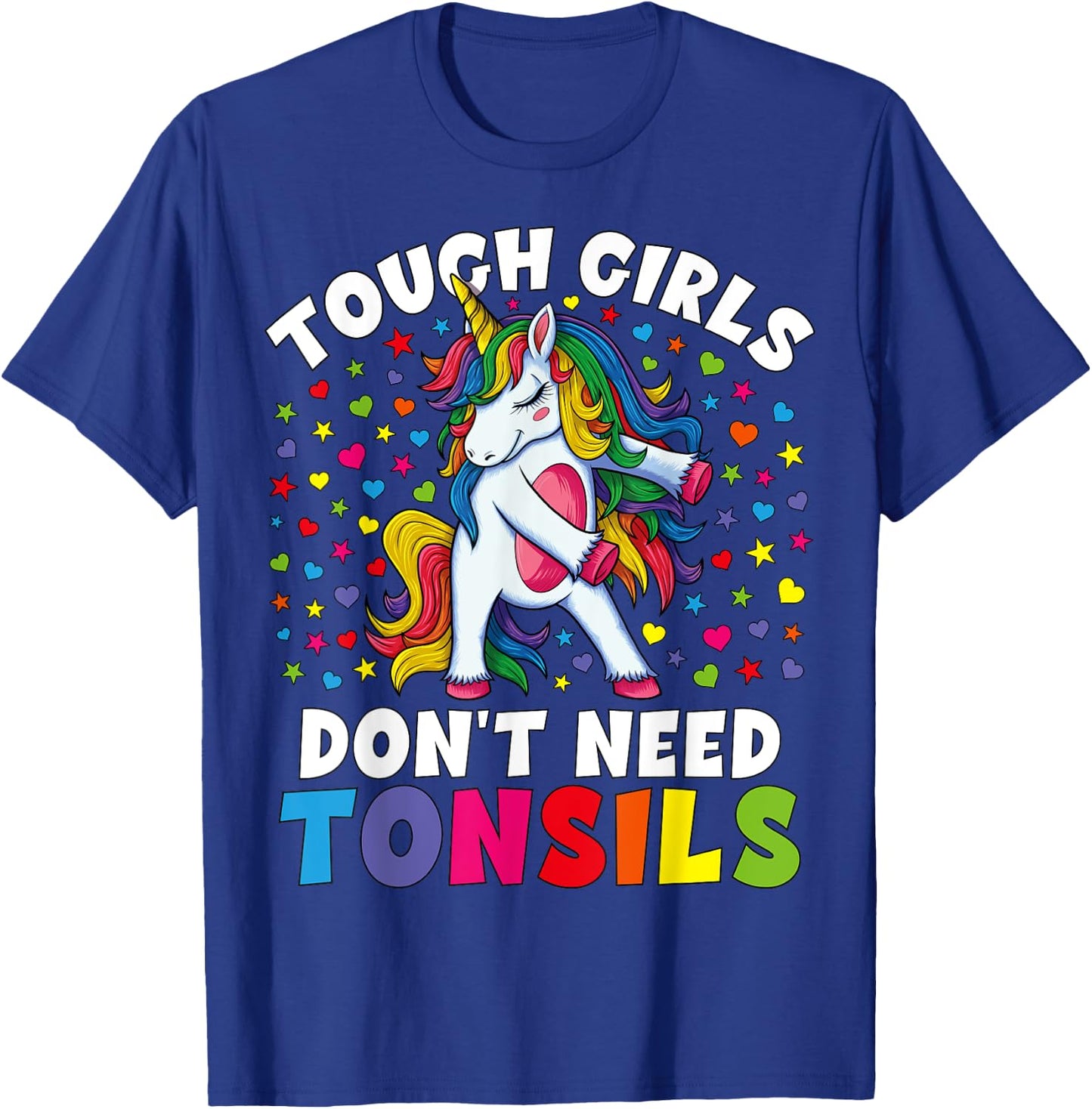 Tonsil Surgery Recovery Gift Girls Unicorn Tonsil Removal T-Shirt - T-Shirt | Royal