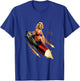 Pinup Girl Rocket Space Astronaut Pin-Up Vintage T-Shirt - T-Shirt | Royal
