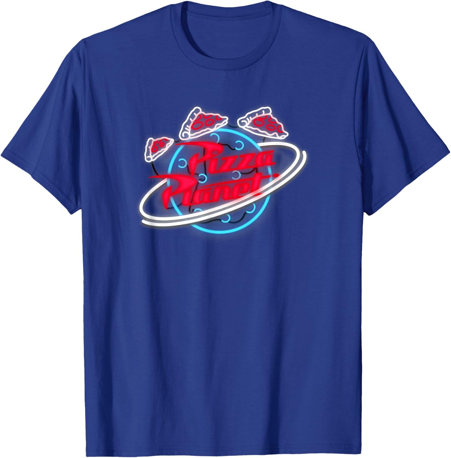 Disney Toy Story Pizza Planet Neon Sign Logo T-Shirt - T-Shirt | Royal
