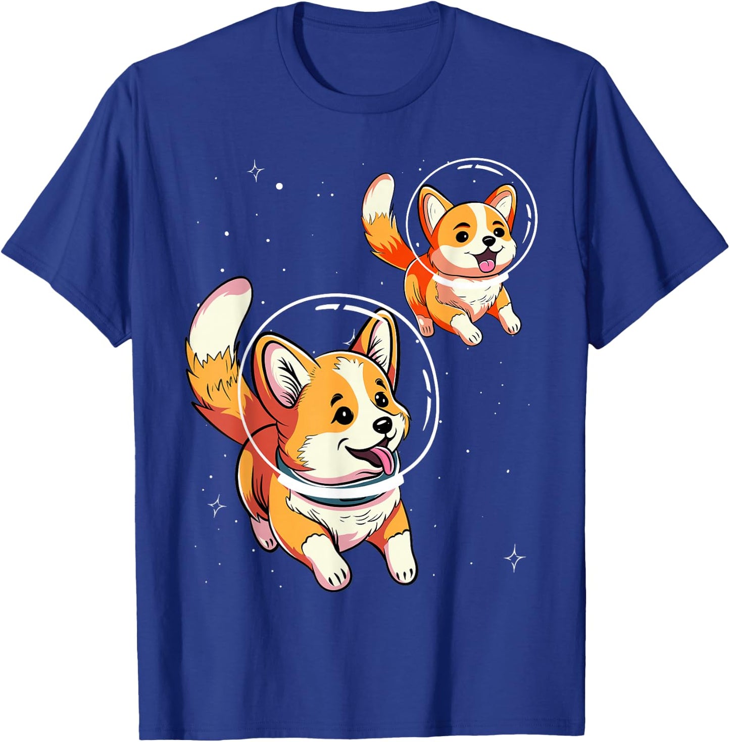Astronaut Dog Space Galaxy Funny, Cute Design T-Shirt - T-Shirt | Royal