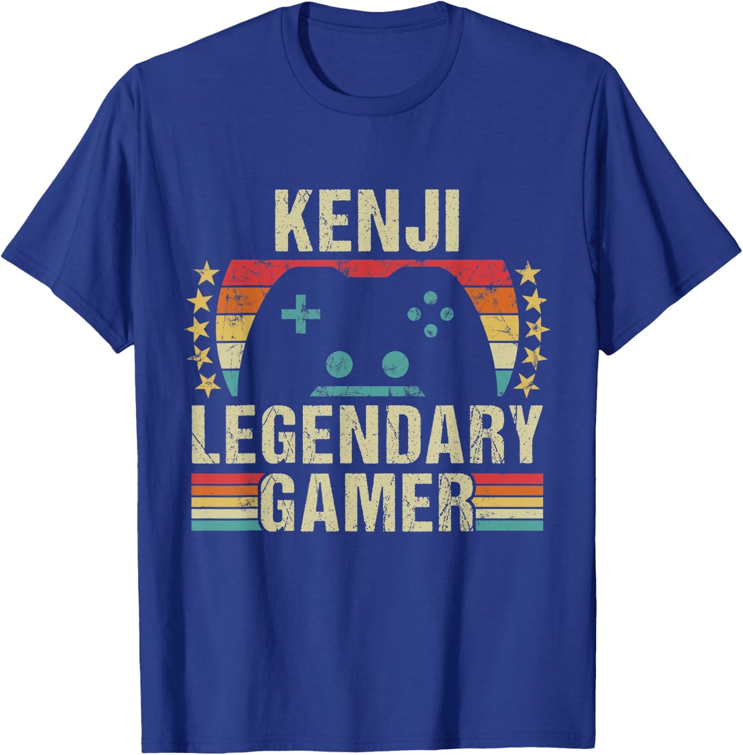 Kenji Gamer Retro Gaming Vintage Game Personalized 70s T-Shirt - T-Shirt | Royal