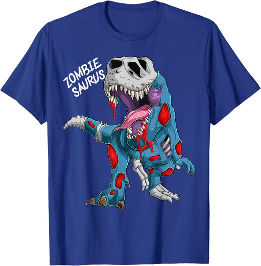 Dinosaur Shirt Zombiesaurus T-Rex Zombie Costume Halloween T-Shirt - T-Shirt | Royal