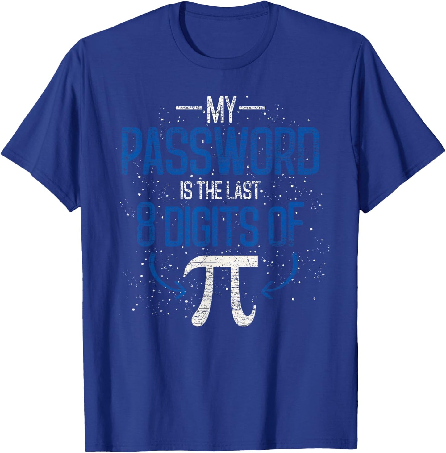 My Password Is The Last 8 Digits Of Pi Funny Math Pun Math T-Shirt - T-Shirt | Royal