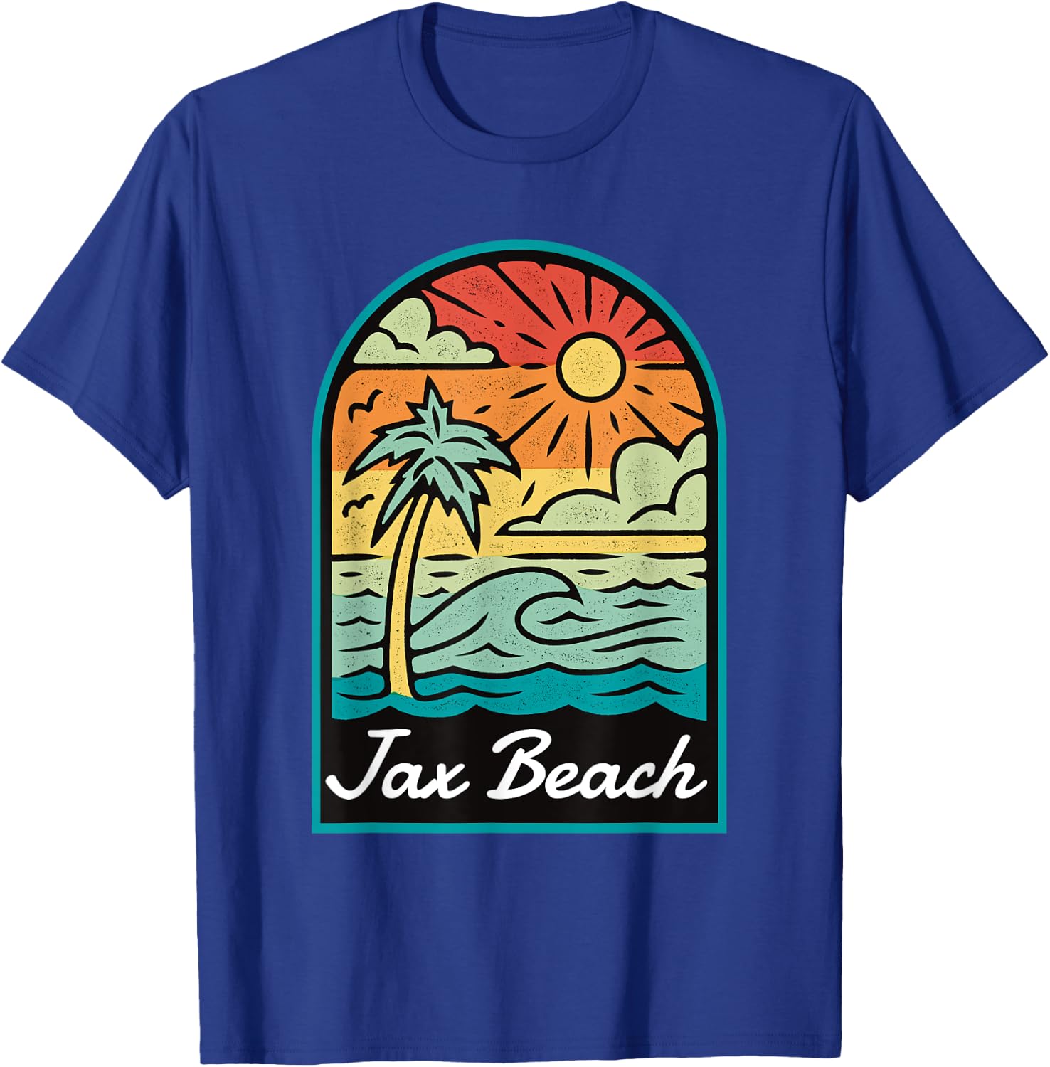 Jax Beach Florida Vintage Women Kids T-Shirt - T-Shirt | Royal