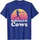 Softball and Cows Women or Girls Cow T-Shirt - T-Shirt | Royal