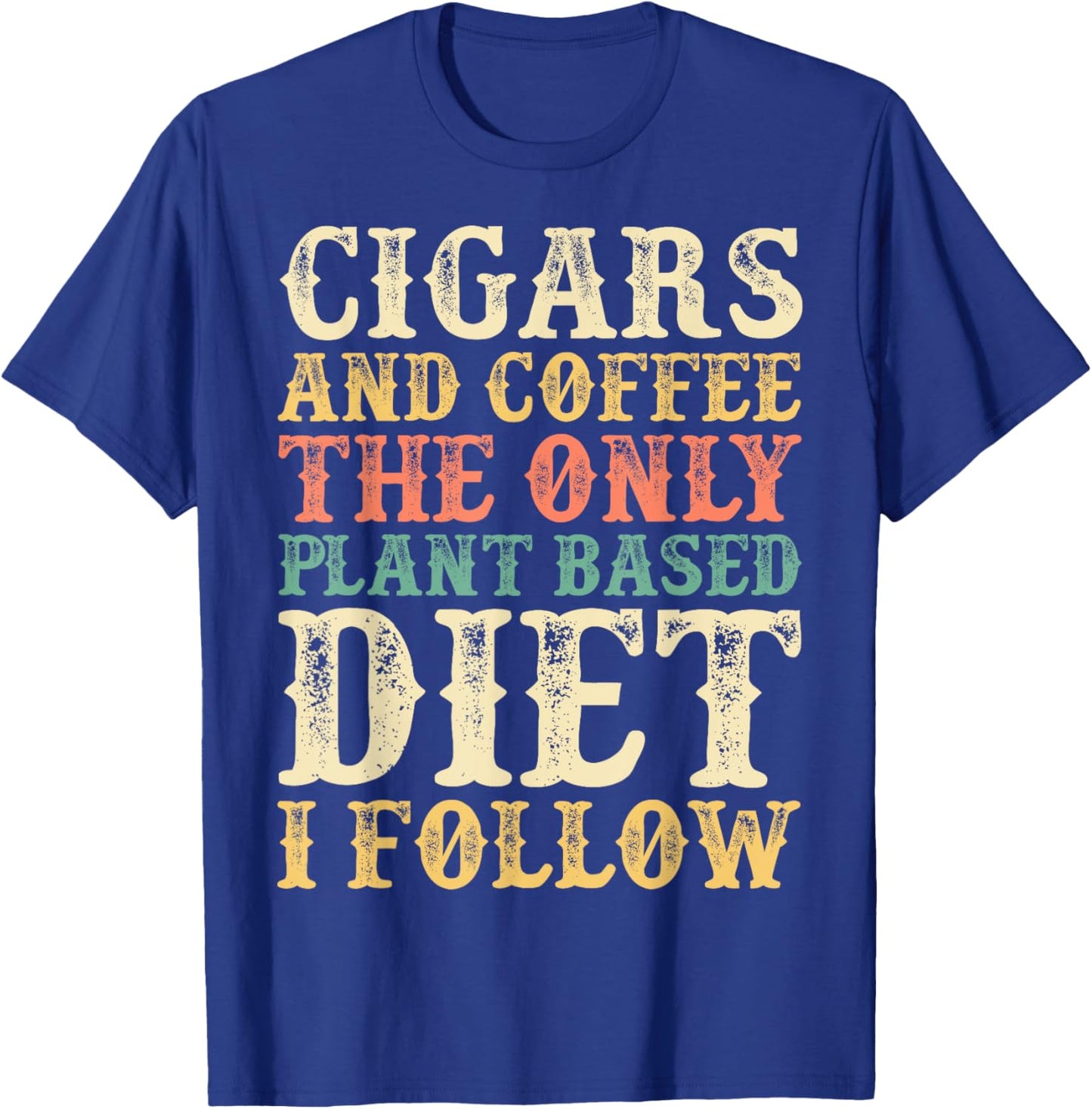 Cigars And Coffee Coffee Themed Gift Cigar Lovers T-Shirt - T-Shirt | Royal