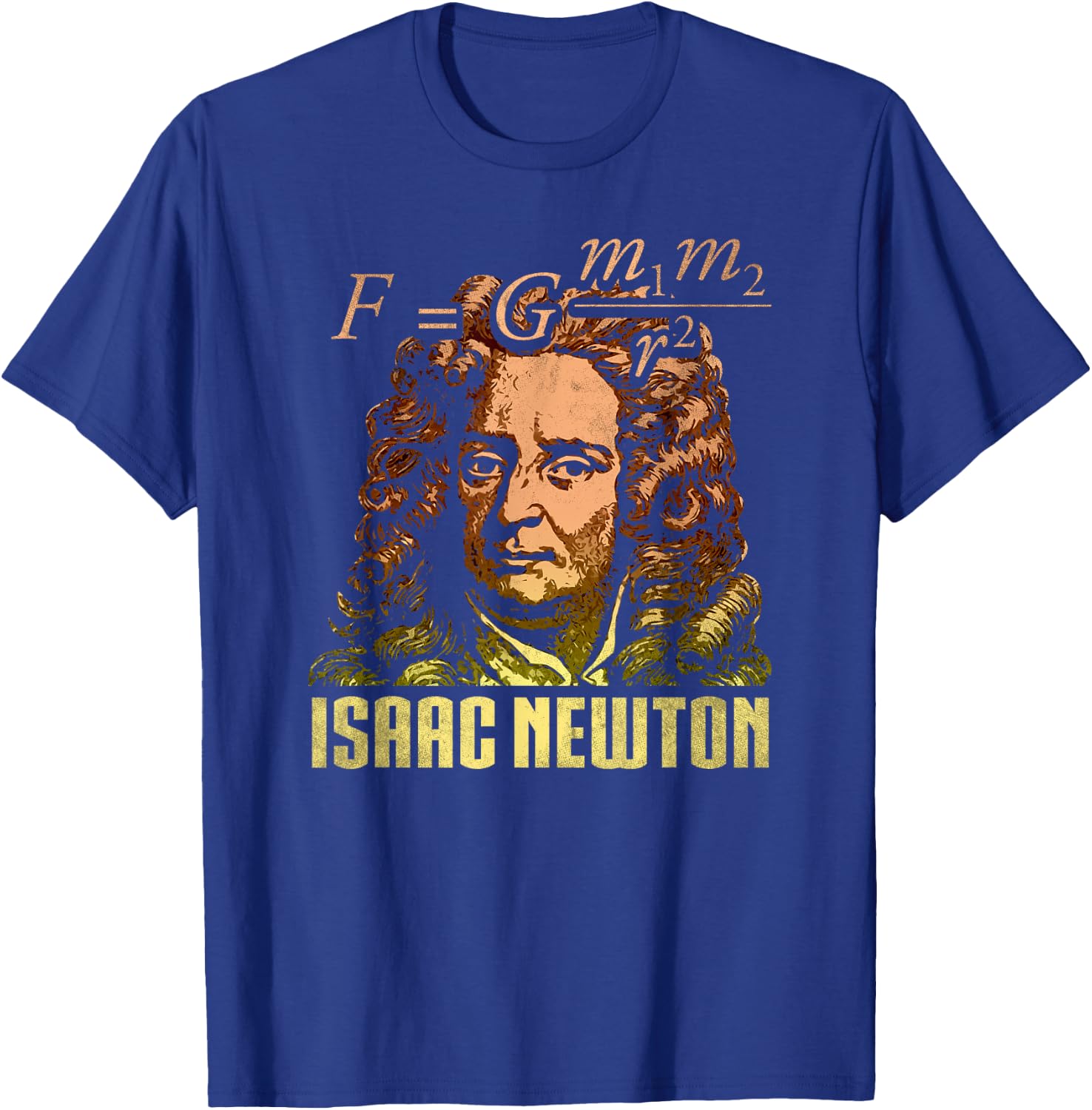 Isaac Newton Gravitation Physicist Physics Science Astronomy T-Shirt - T-Shirt | Royal
