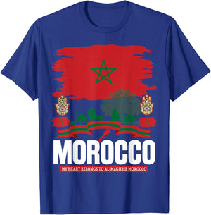 Morocco Flag Outfit Idea Moroccan Themed Maroc T-Shirt - T-Shirt | Royal