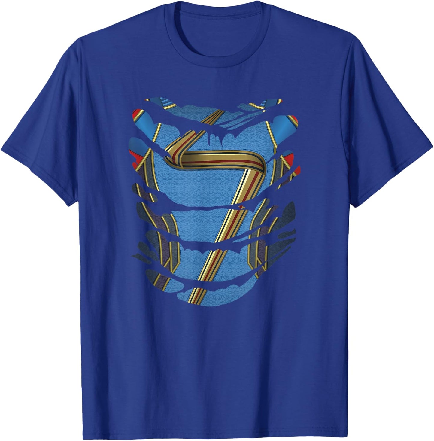 Marvel Ms. Marvel Torn Costume Halloween T-Shirt - T-Shirt | Royal