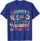 Happy 100th Day Of School Tie Dye Rainbow 100 Days Smarter T-Shirt - T-Shirt | Royal