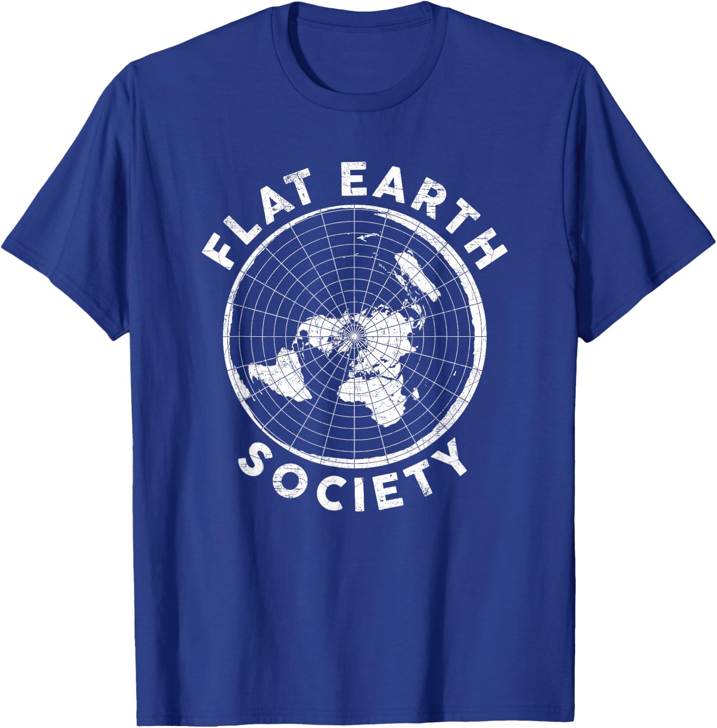 Flat Earth Society T Shirt Conspiracy Theory Earther Gift T-Shirt - T-Shirt | Royal
