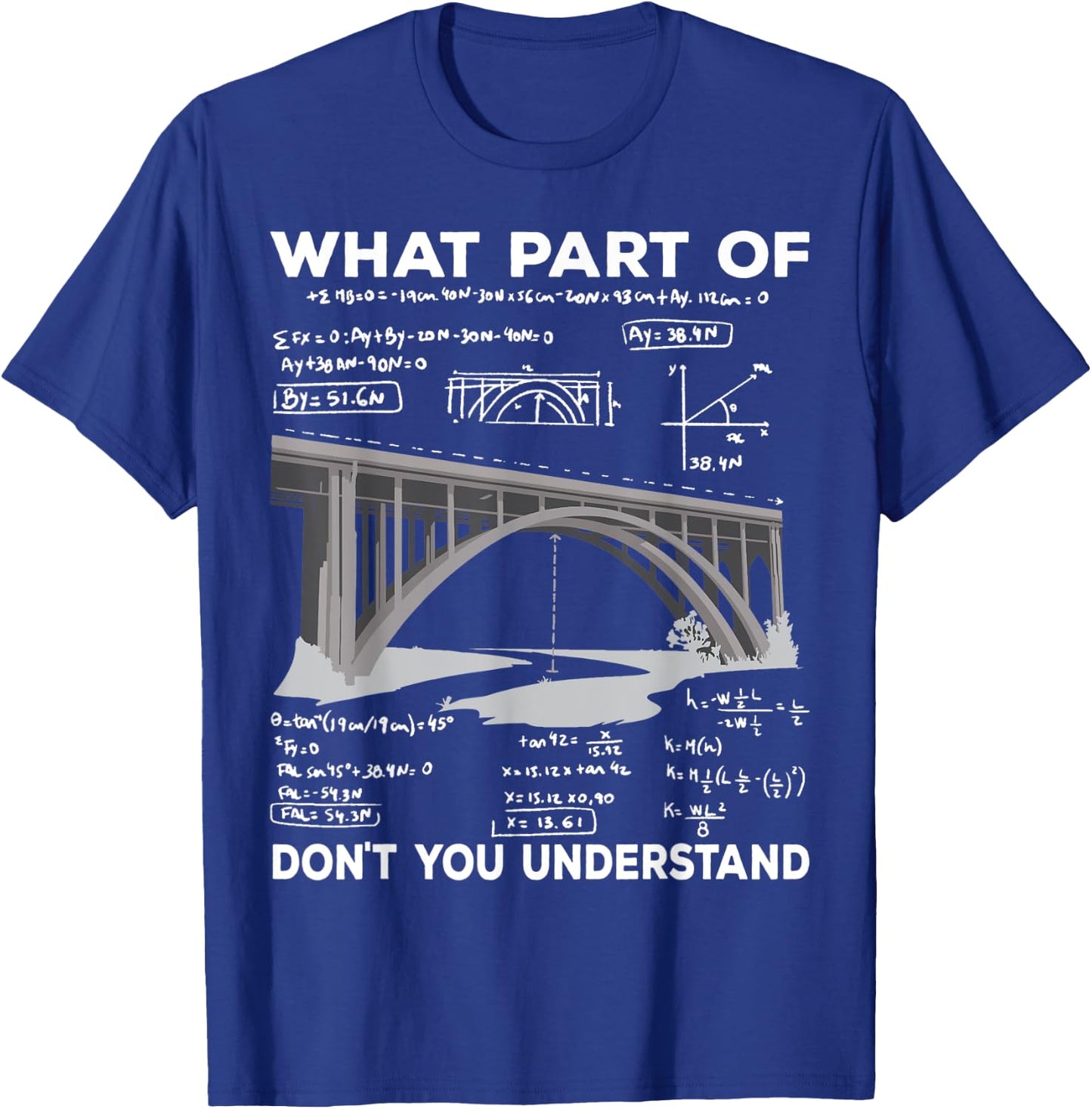 What Part Of Dont You Understand Construction Civil Engineer T-Shirt - T-Shirt | Royal