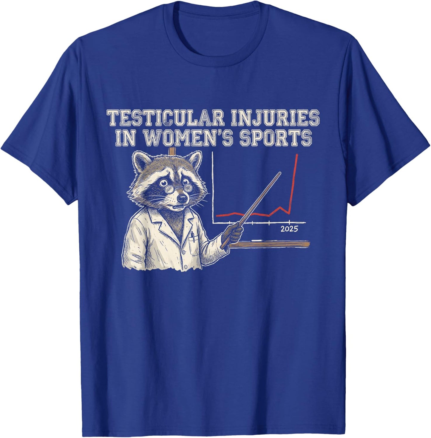 Testicular Injuries in Sports Raccoon T-Shirt - T-Shirt | Royal