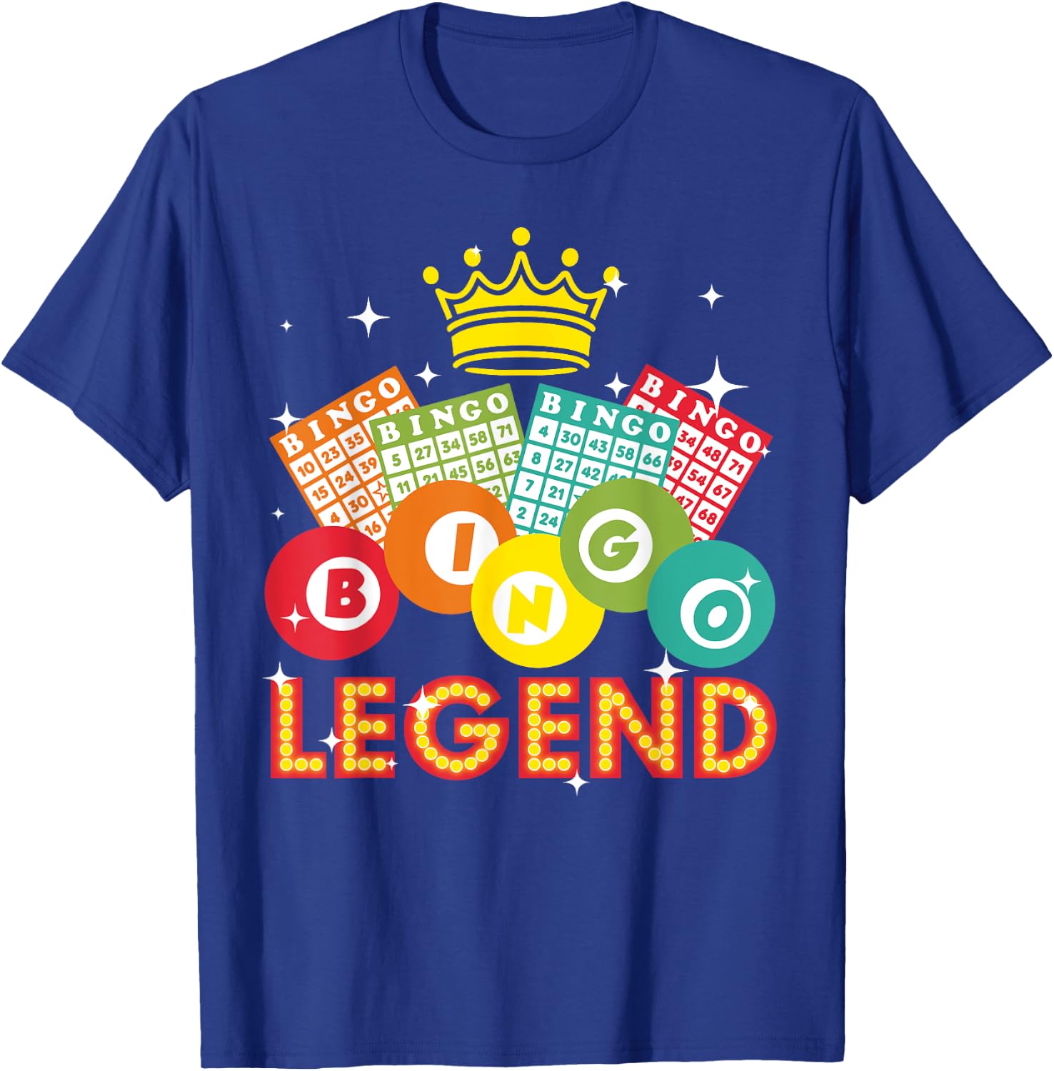 Cute Bingo Designs Women Bingo Lovers Casino Players T-Shirt - T-Shirt | Royal