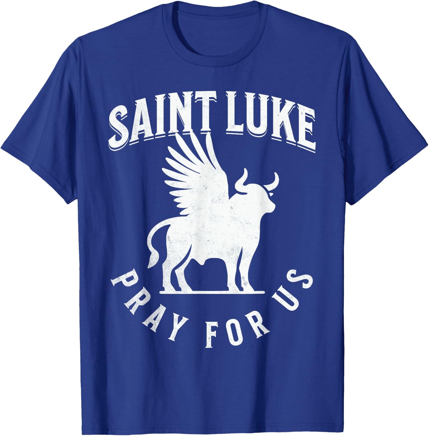 St Luke the Evangelist Catholic Patron Saint Bull Symbol T-Shirt - T-Shirt | Royal