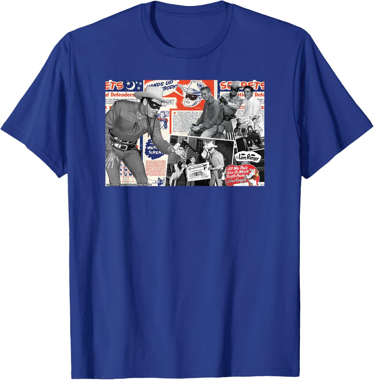 The Lone Ranger Frontier Legends Collage T-Shirt - T-Shirt | Royal
