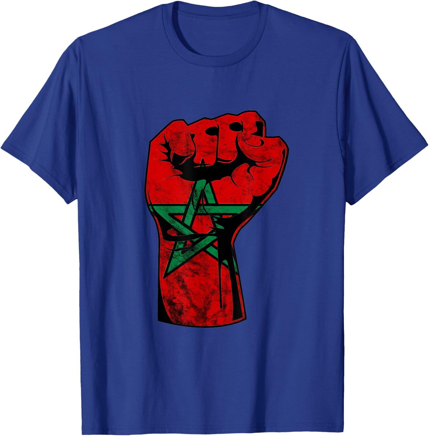 Morocco Handfist Moroccan Pride Moroccan Flag Moroccan Roots T-Shirt - T-Shirt | Royal