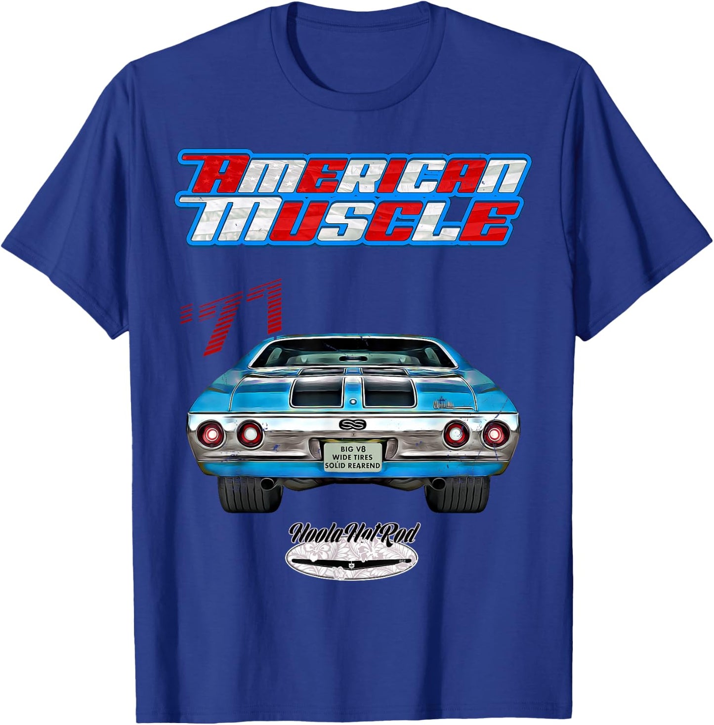 1971 Chevelle,Muscle Car,SS454,SS427,SS396,Hotrod,drag race T-Shirt - T-Shirt | Royal